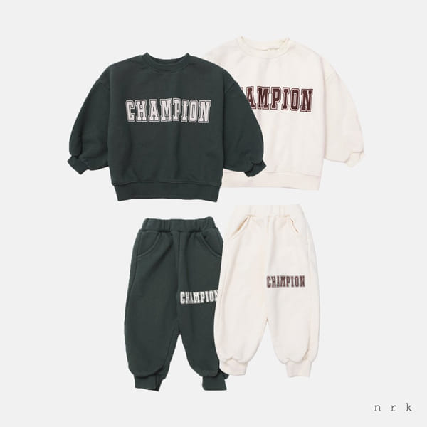 NRK - Korean Children Fashion - #Kfashion4kids - Champion Top Bottom Set - 3