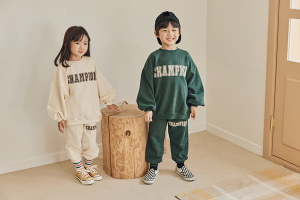 NRK - Korean Children Fashion - #Kfashion4kids - Champion Top Bottom Set - 7