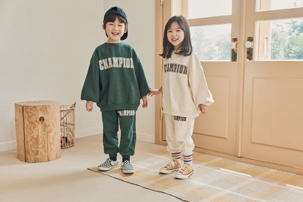 NRK - Korean Children Fashion - #Kfashion4kids - Champion Top Bottom Set - 8