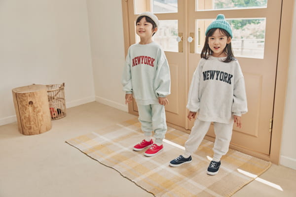 NRK - Korean Children Fashion - #Kfashion4kids - New York Top Bottom Set - 10