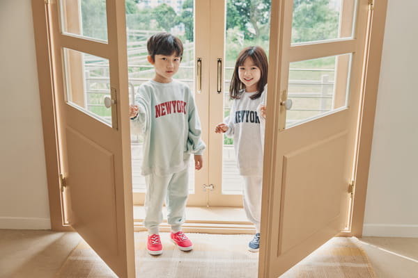 NRK - Korean Children Fashion - #Kfashion4kids - New York Top Bottom Set - 8