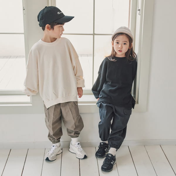 NRK - Korean Children Fashion - #Kfashion4kids - Waffle Slit Sweatshirt