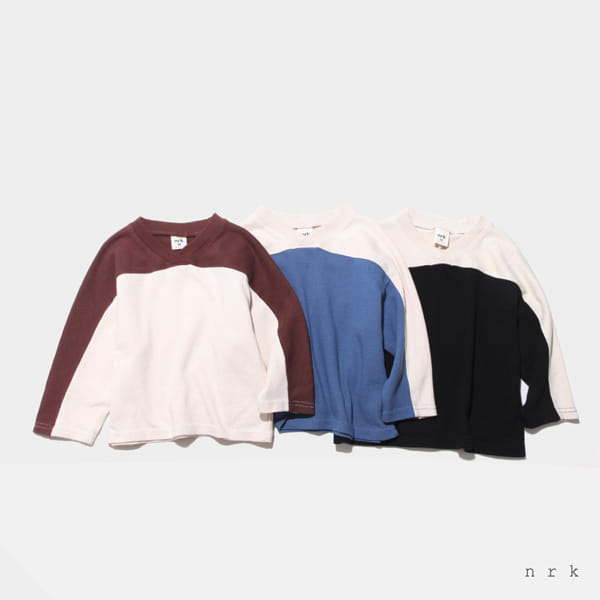 NRK - Korean Children Fashion - #Kfashion4kids - Colored V-neck Tee - 12