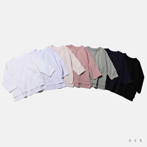 NRK - Korean Children Fashion - #Kfashion4kids - Basic Slit Tee - 3