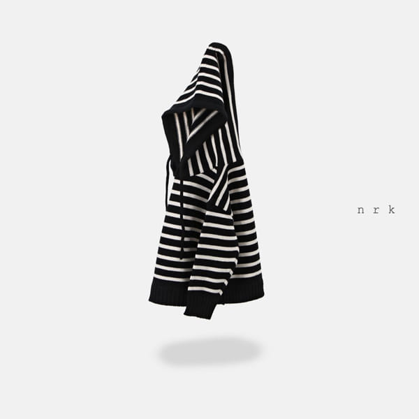 NRK - Korean Children Fashion - #Kfashion4kids - Stripe Hood Knit Pullover - 2
