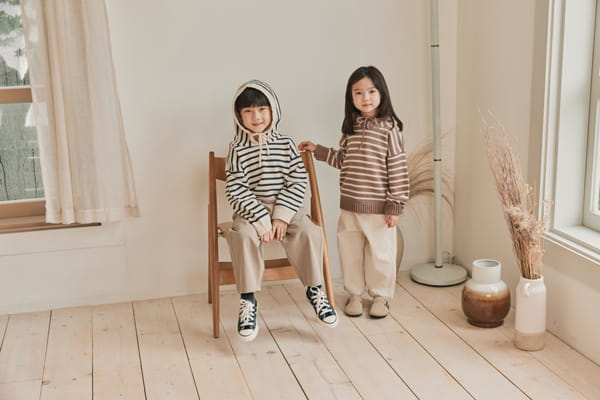 NRK - Korean Children Fashion - #Kfashion4kids - Stripe Hood Knit Pullover - 7