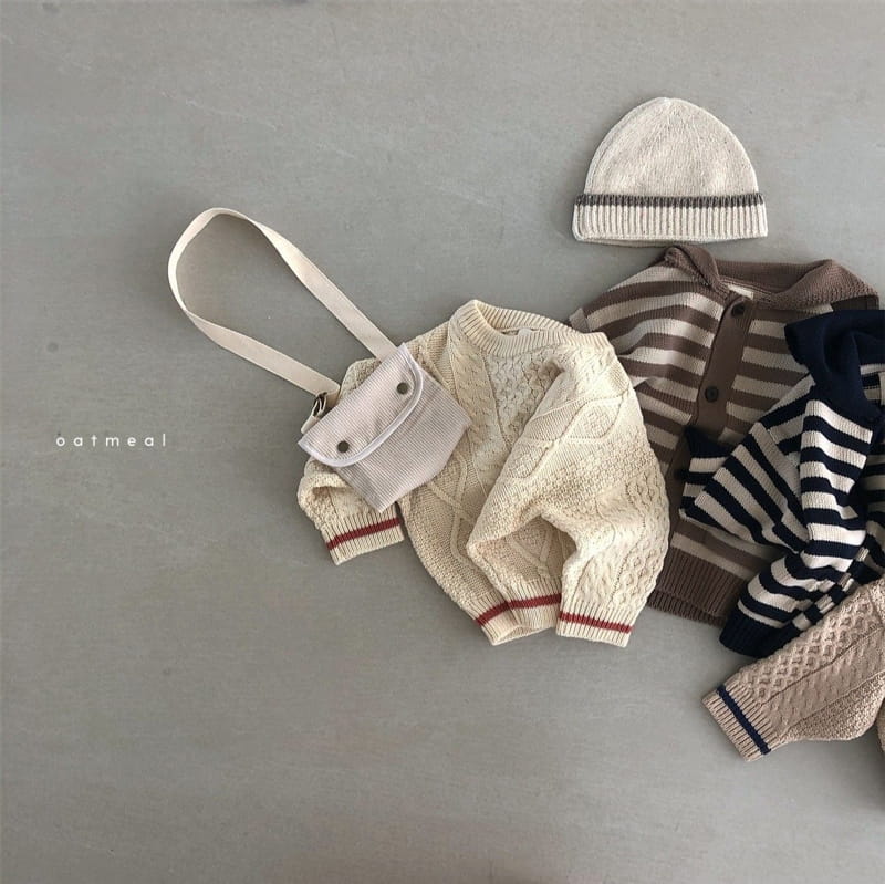 OATMEAL - Korean Children Fashion - #Kfashion4kids - Ovening Knit Cardigan - 11