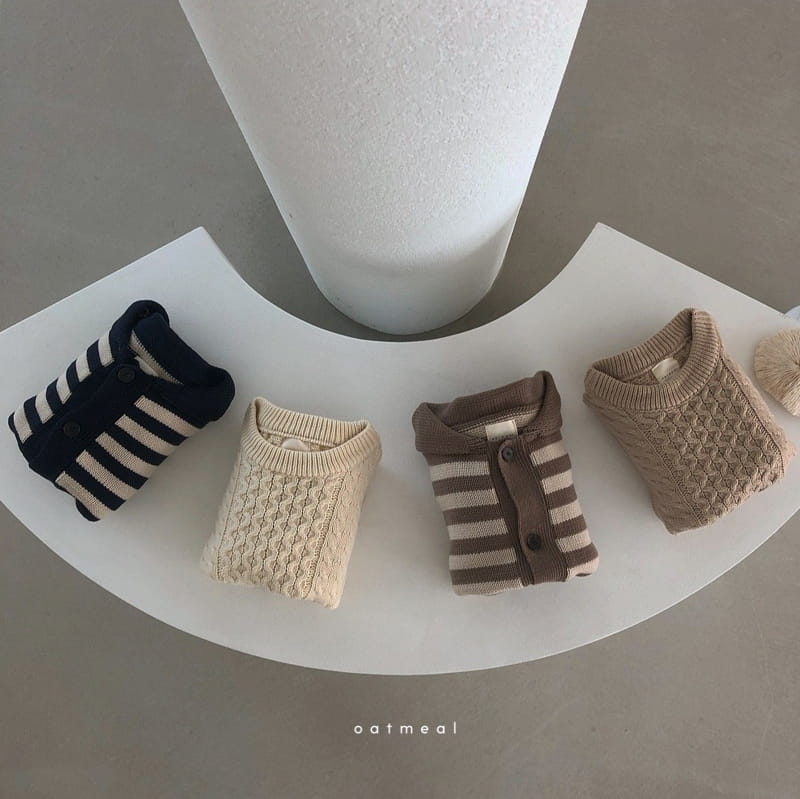OATMEAL - Korean Children Fashion - #Kfashion4kids - Ovening Knit Cardigan - 4