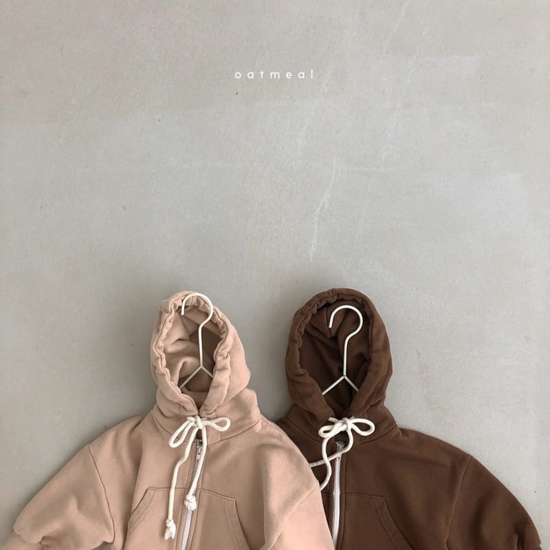 OATMEAL - Korean Children Fashion - #Kfashion4kids - Fobis Hood Zip-up Jacket