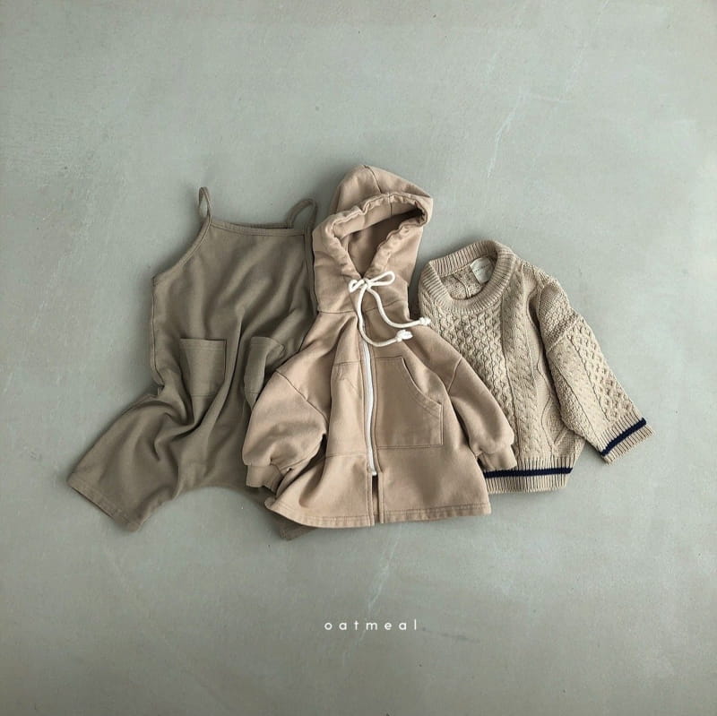 OATMEAL - Korean Children Fashion - #Kfashion4kids - Fobis Hood Zip-up Jacket - 8