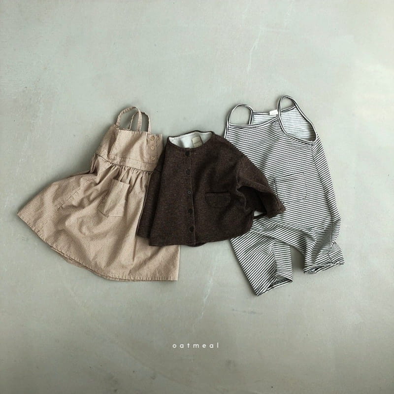 OATMEAL - Korean Children Fashion - #Kfashion4kids - By Me Stripe Jumpsuit - 7