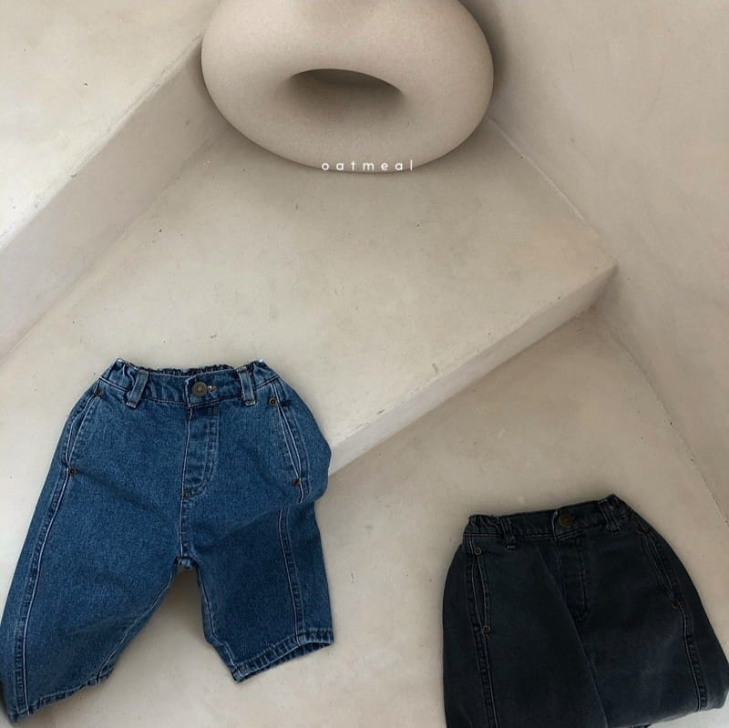 OATMEAL - Korean Children Fashion - #Kfashion4kids - Giony Denim Pants - 3