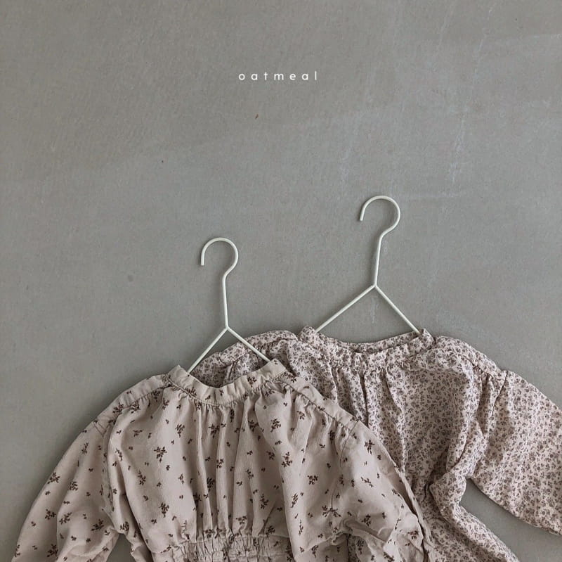 OATMEAL - Korean Children Fashion - #Kfashion4kids - Floral one-piece