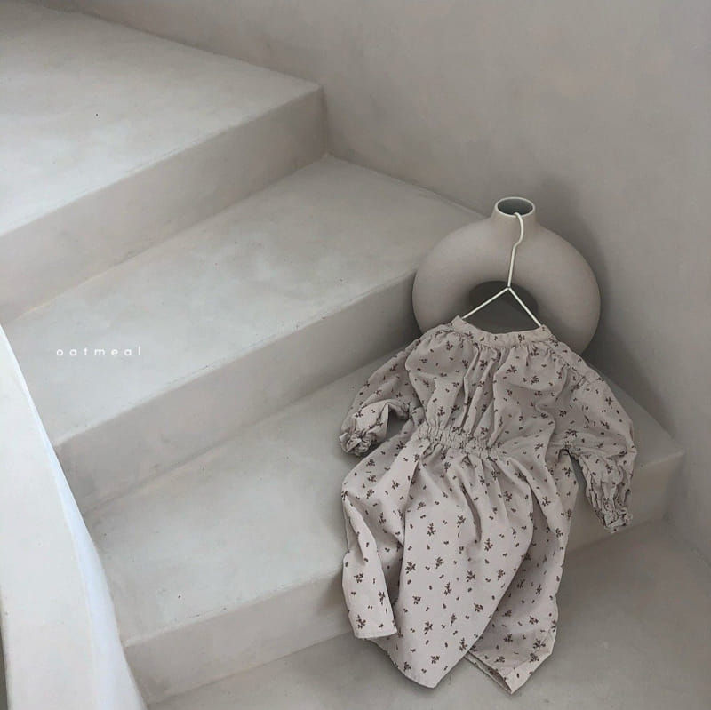 OATMEAL - Korean Children Fashion - #Kfashion4kids - Floral one-piece - 2
