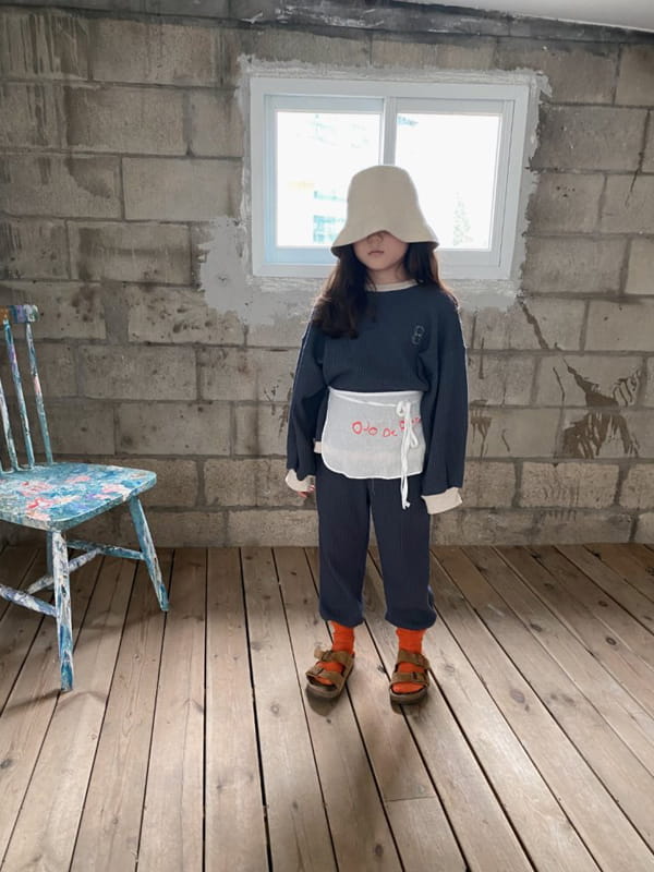 OJODEPAPA - Korean Children Fashion - #Kfashion4kids - Big Waffle Top Bottom Set - 4