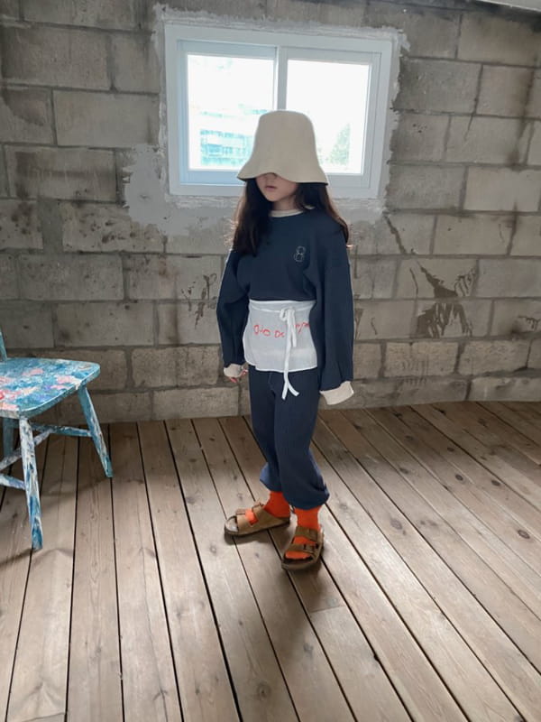 OJODEPAPA - Korean Children Fashion - #Kfashion4kids - Big Waffle Top Bottom Set - 5