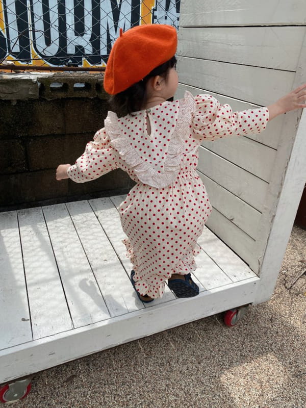 OJODEPAPA - Korean Children Fashion - #Kfashion4kids - Polka Dot One-piece - 8
