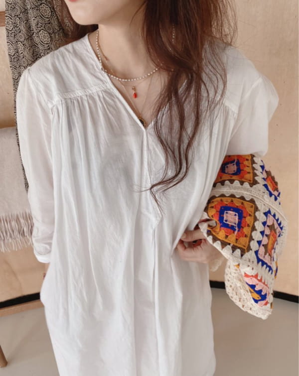 OJODEPAPA - Korean Children Fashion - #Kfashion4kids - Adult Draping Blouse - 11