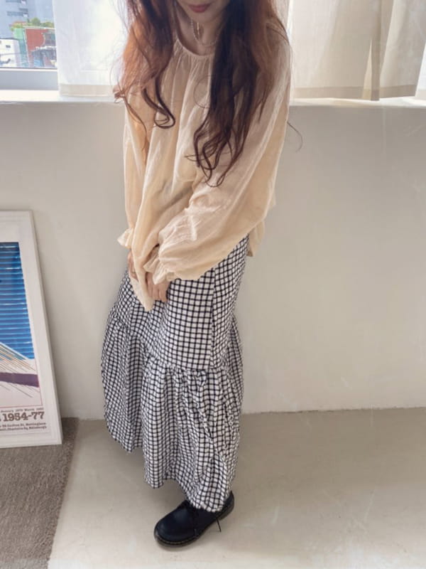 OJODEPAPA - Korean Children Fashion - #Kfashion4kids - Adult Coco Check Skirt - 12