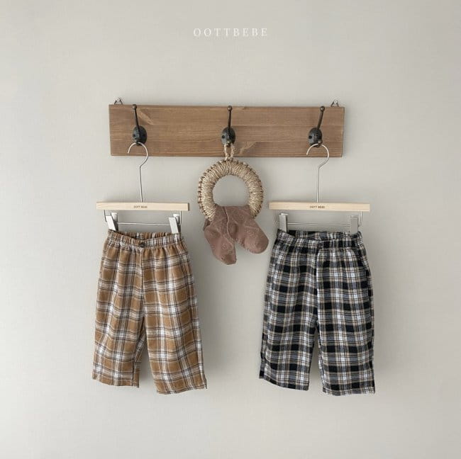 OOTT BEBE - Korean Children Fashion - #Kfashion4kids - Jina Check Pants - 3
