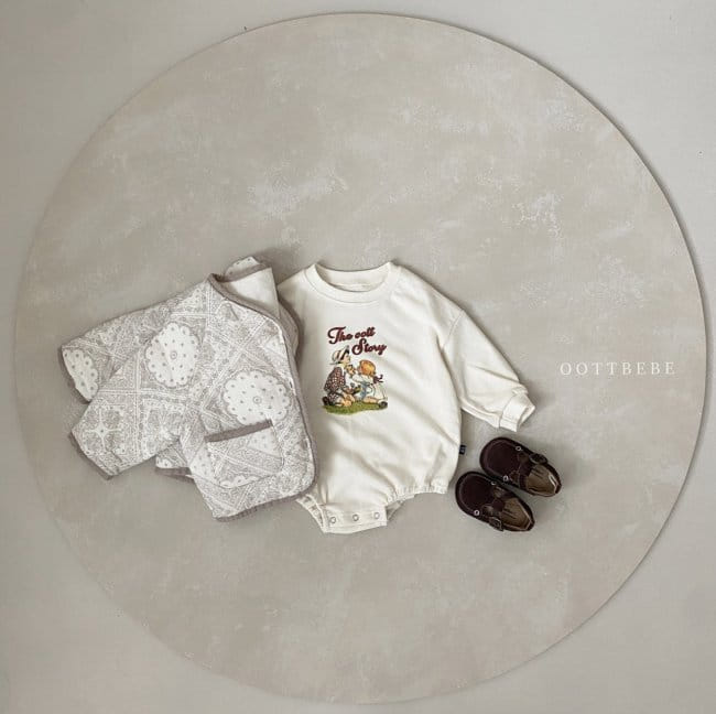 OOTT BEBE - Korean Children Fashion - #Kfashion4kids - Story Sweatshirt Bodysuit - 12