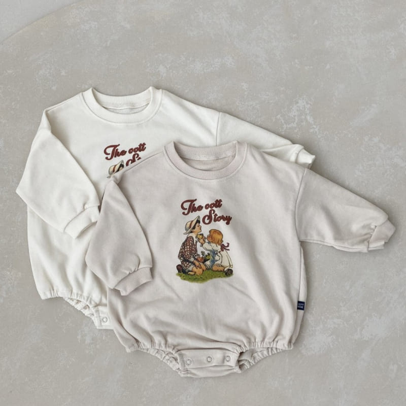 OOTT BEBE - Korean Children Fashion - #Kfashion4kids - Story Sweatshirt Bodysuit - 2