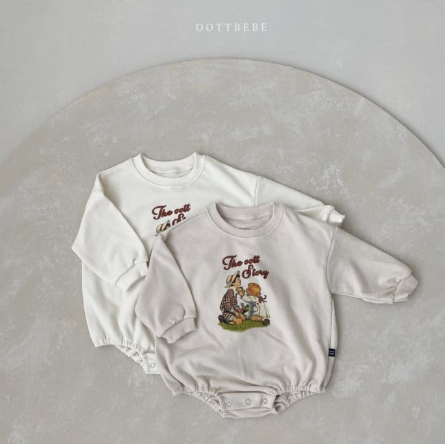 OOTT BEBE - Korean Children Fashion - #Kfashion4kids - Story Sweatshirt Bodysuit - 4