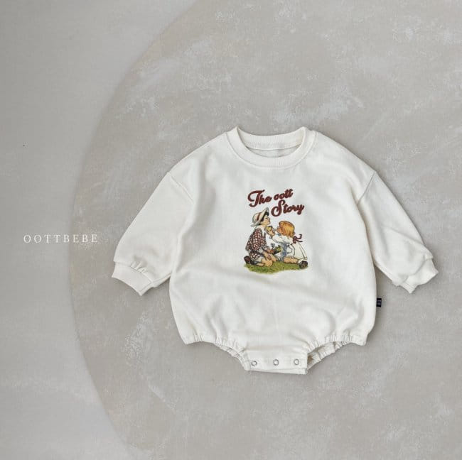 OOTT BEBE - Korean Children Fashion - #Kfashion4kids - Story Sweatshirt Bodysuit - 5