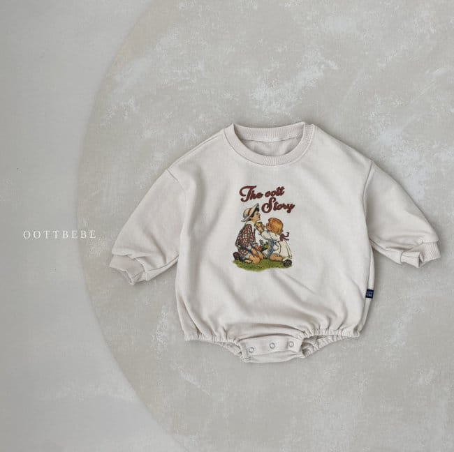 OOTT BEBE - Korean Children Fashion - #Kfashion4kids - Story Sweatshirt Bodysuit - 6