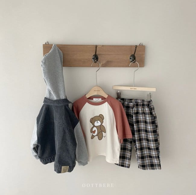 OOTT BEBE - Korean Children Fashion - #Kfashion4kids - Thank You Bear Raglan Tee - 10