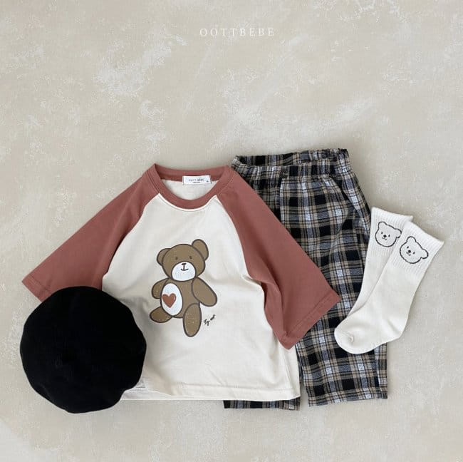 OOTT BEBE - Korean Children Fashion - #Kfashion4kids - Thank You Bear Raglan Tee - 5