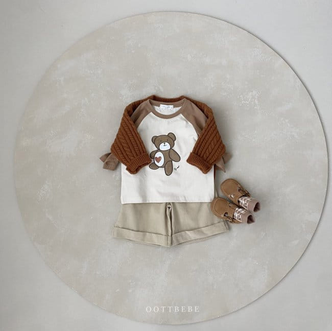 OOTT BEBE - Korean Children Fashion - #Kfashion4kids - Thank You Bear Raglan Tee - 8