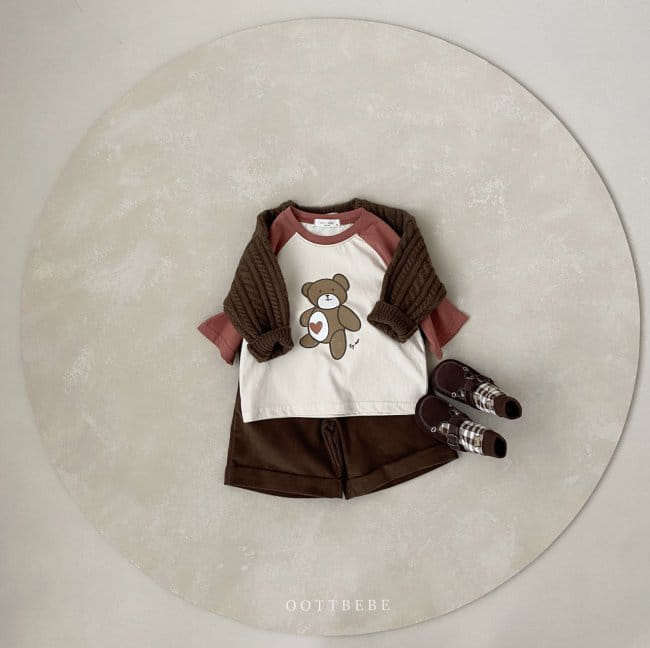 OOTT BEBE - Korean Children Fashion - #Kfashion4kids - Thank You Bear Raglan Tee - 9