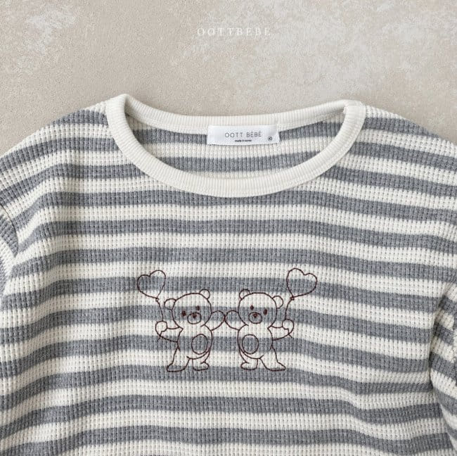 OOTT BEBE - Korean Children Fashion - #Kfashion4kids - Waffle Bear Sweatshirt - 11