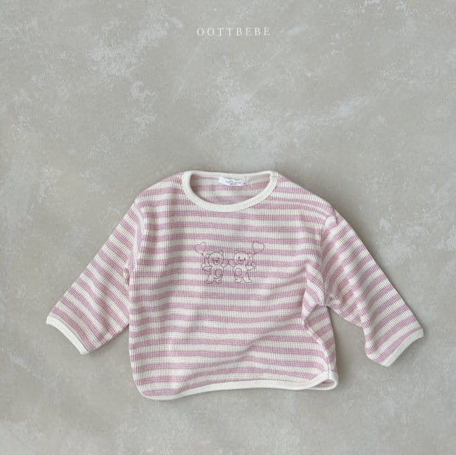 OOTT BEBE - Korean Children Fashion - #Kfashion4kids - Waffle Bear Sweatshirt - 5