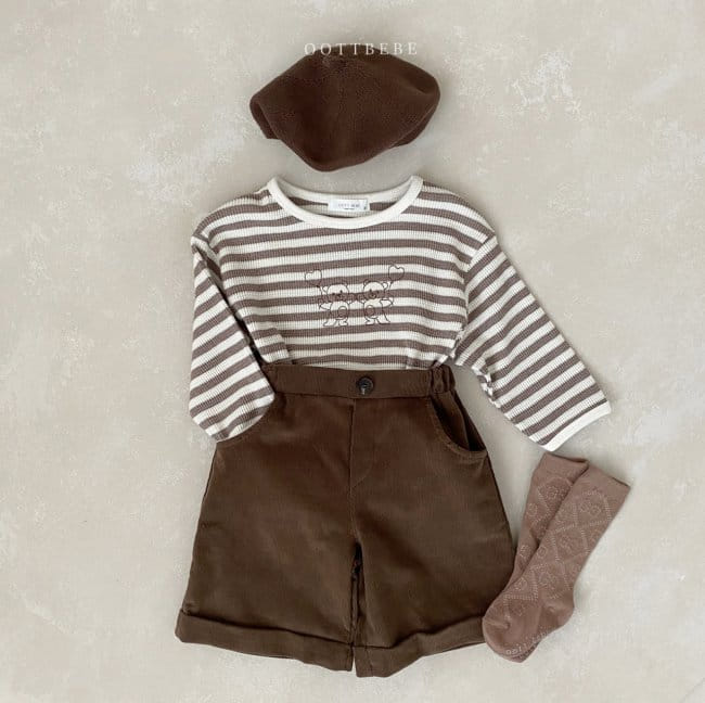 OOTT BEBE - Korean Children Fashion - #Kfashion4kids - Waffle Bear Sweatshirt - 9