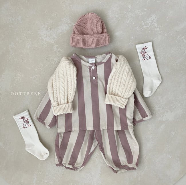 OOTT BEBE - Korean Children Fashion - #Kfashion4kids - Balance Top Bottom Set - 10