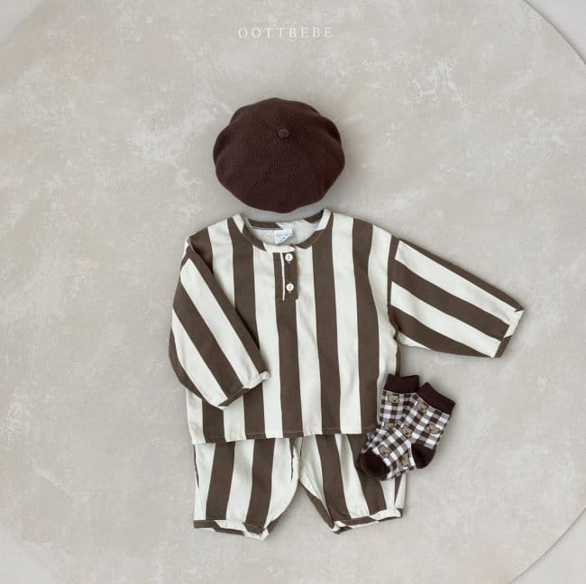OOTT BEBE - Korean Children Fashion - #Kfashion4kids - Balance Top Bottom Set - 12