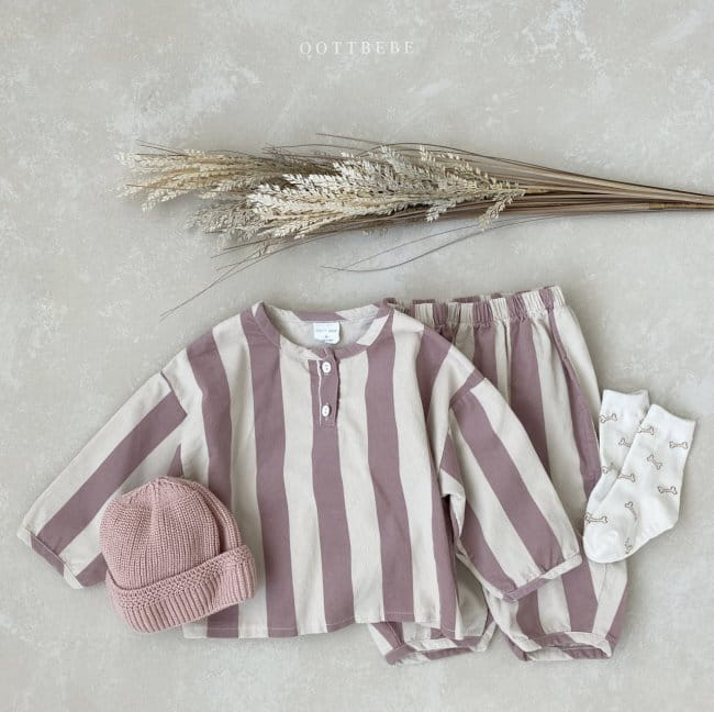 OOTT BEBE - Korean Children Fashion - #Kfashion4kids - Balance Top Bottom Set - 8