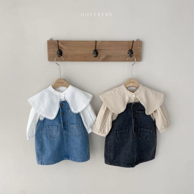 OOTT BEBE - Korean Children Fashion - #Kfashion4kids - Big Collar Blouse - 3