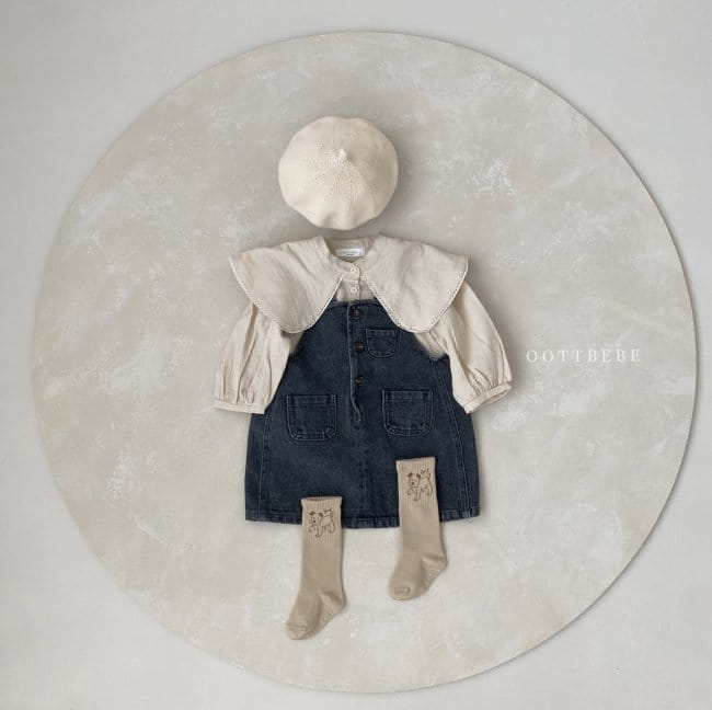 OOTT BEBE - Korean Children Fashion - #Kfashion4kids - Big Collar Blouse - 5