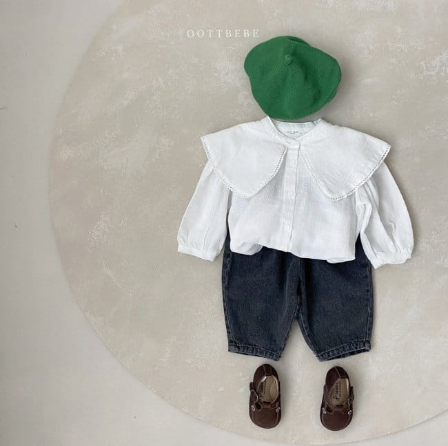 OOTT BEBE - Korean Children Fashion - #Kfashion4kids - Big Collar Blouse - 6