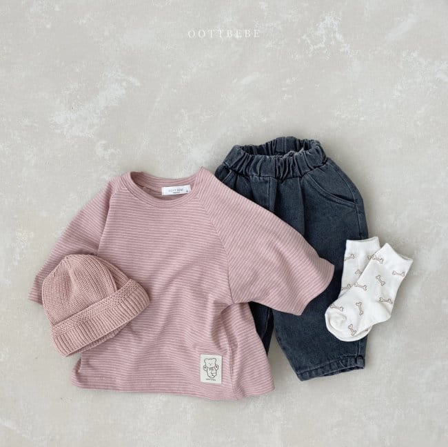 OOTT BEBE - Korean Children Fashion - #Kfashion4kids - Raglan Capri Tee - 6