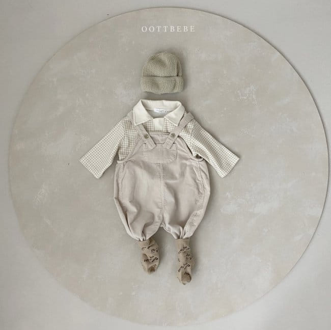 OOTT BEBE - Korean Children Fashion - #Kfashion4kids - Check Collar Tee - 11