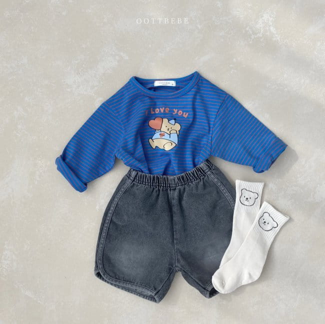 OOTT BEBE - Korean Children Fashion - #Kfashion4kids - Bong Bong Capri Jeans - 8