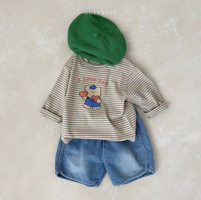 OOTT BEBE - Korean Children Fashion - #Kfashion4kids - Bong Bong Capri Jeans - 9