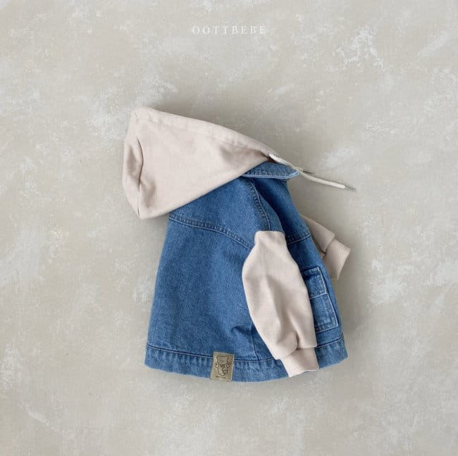 OOTT BEBE - Korean Children Fashion - #Kfashion4kids - Bong Bong Denim Hoody Jacket - 7