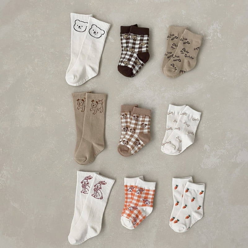 OOTT BEBE - Korean Children Fashion - #Kfashion4kids - Animal Socks [set of 3] - 2
