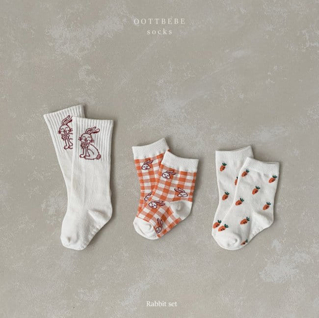 OOTT BEBE - Korean Children Fashion - #Kfashion4kids - Animal Socks [set of 3] - 8
