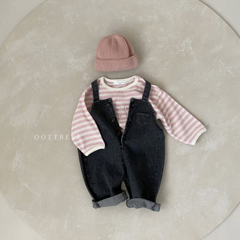 OOTT BEBE - Korean Children Fashion - #Kfashion4kids - Bong Bong Denim Overall